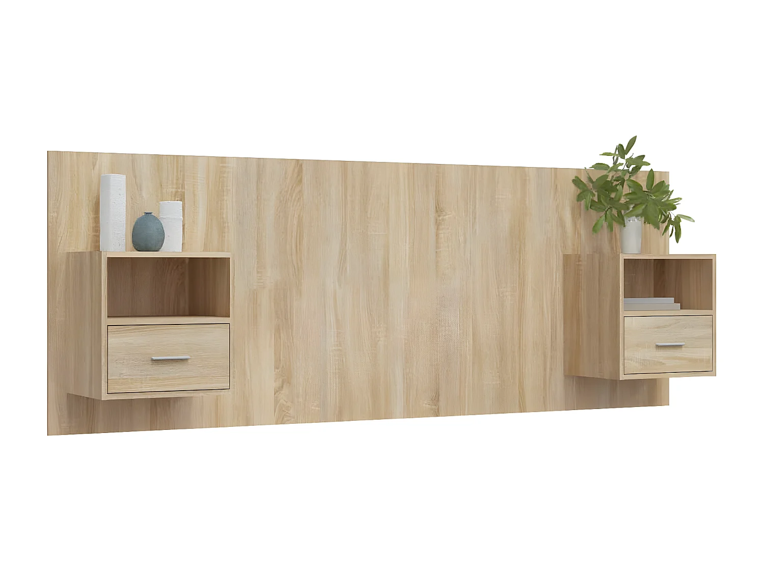 Tête de lit avec armoires Chêne sonoma Bois d'ingénierie