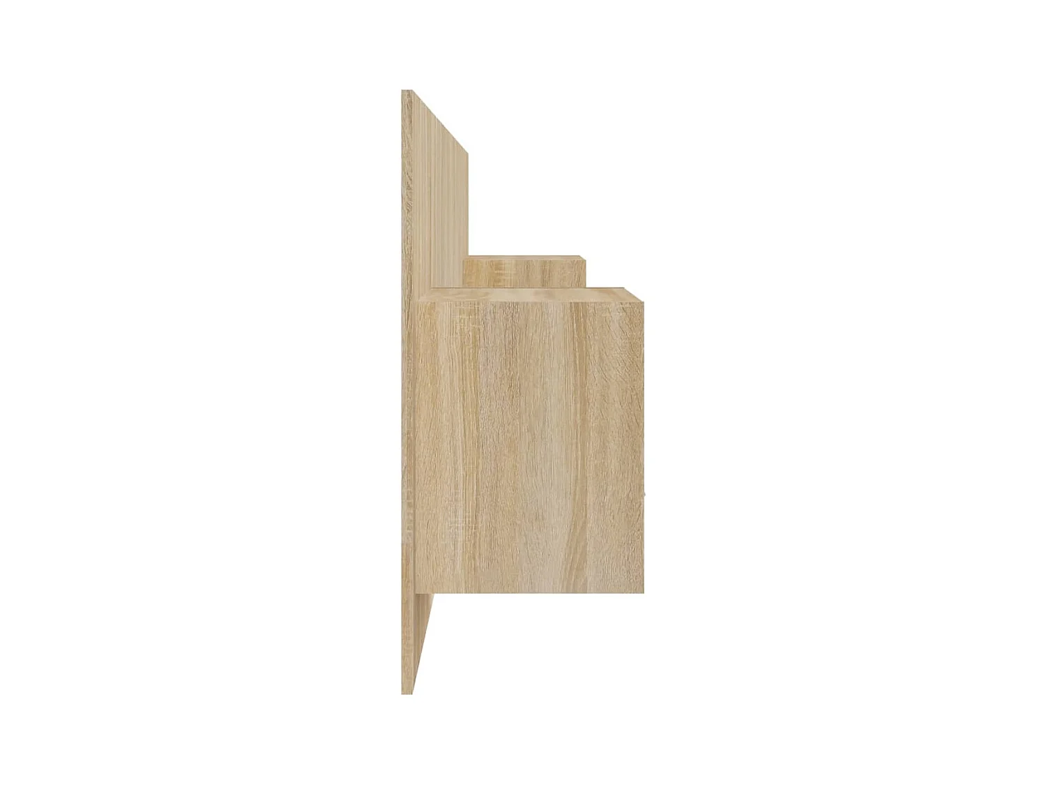 Cabecero de cama con mesitas madera contrachapada roble Sonoma