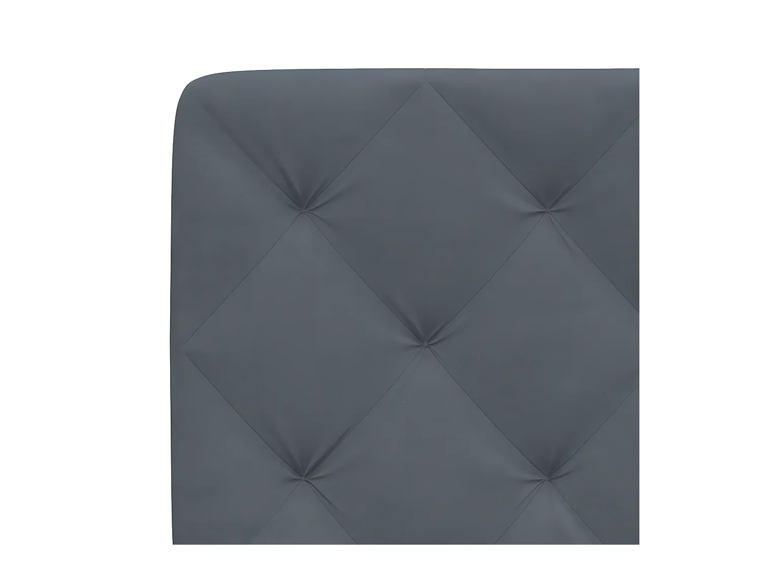 Coussin de tête de lit gris foncé 200 cm velours