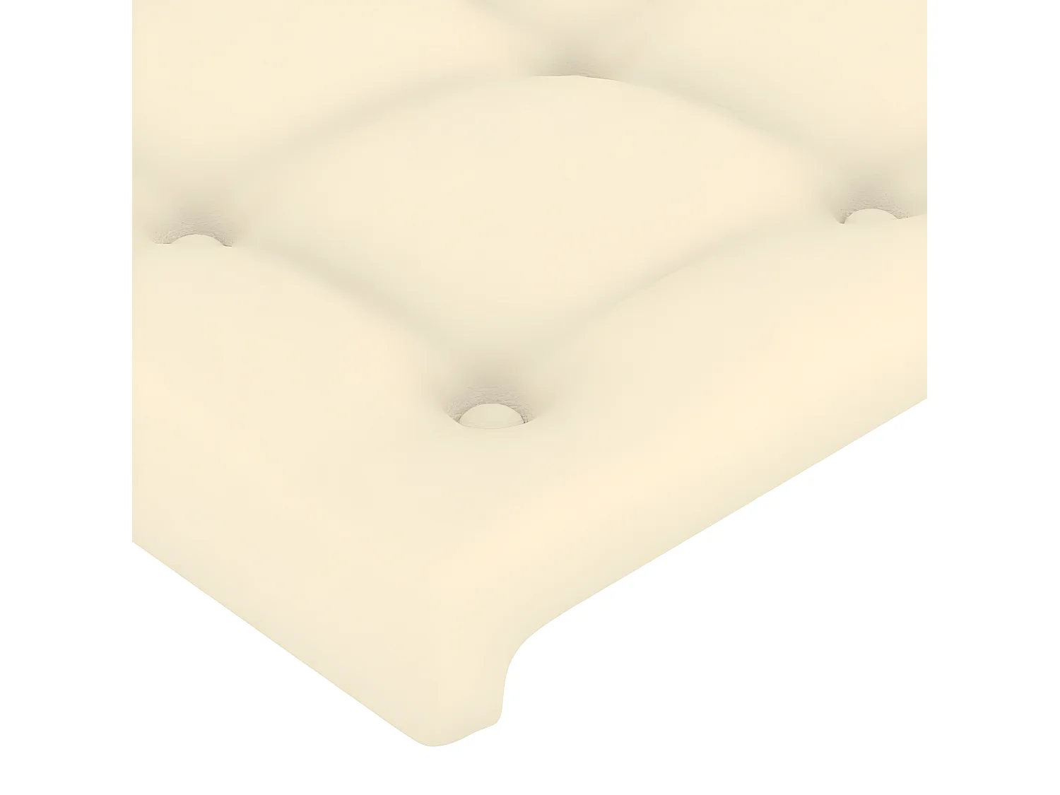 Tête de lit à LED Crème 100x5x118/128 cm Similicuir