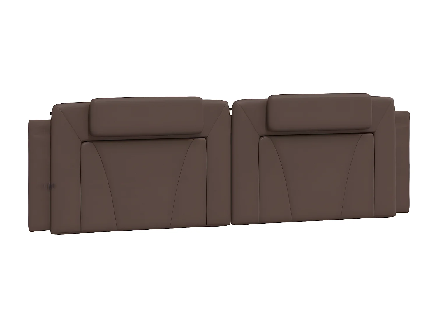 Coussin de tête de lit marron 180 cm similicuir