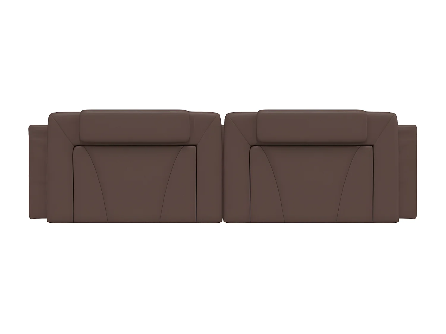 Coussin de tête de lit marron 180 cm similicuir