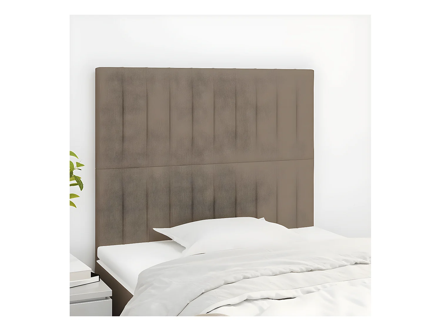 Têtes de lit 2 pièces Taupe 80x5x78/88 cm Tissu