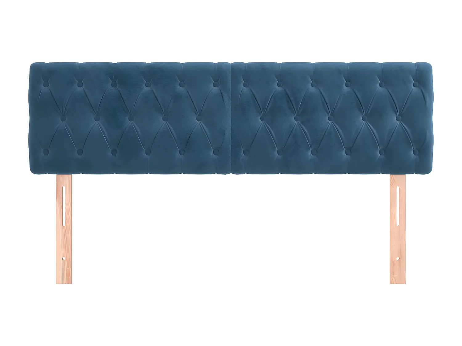 Têtes de lit 2 pièces Bleu foncé 80x7x78/88 cm Velours