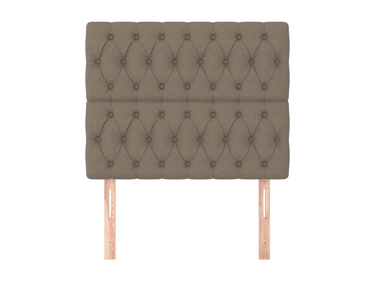 Hoofdborden 2 st 100x7x78/88 cm stof taupe