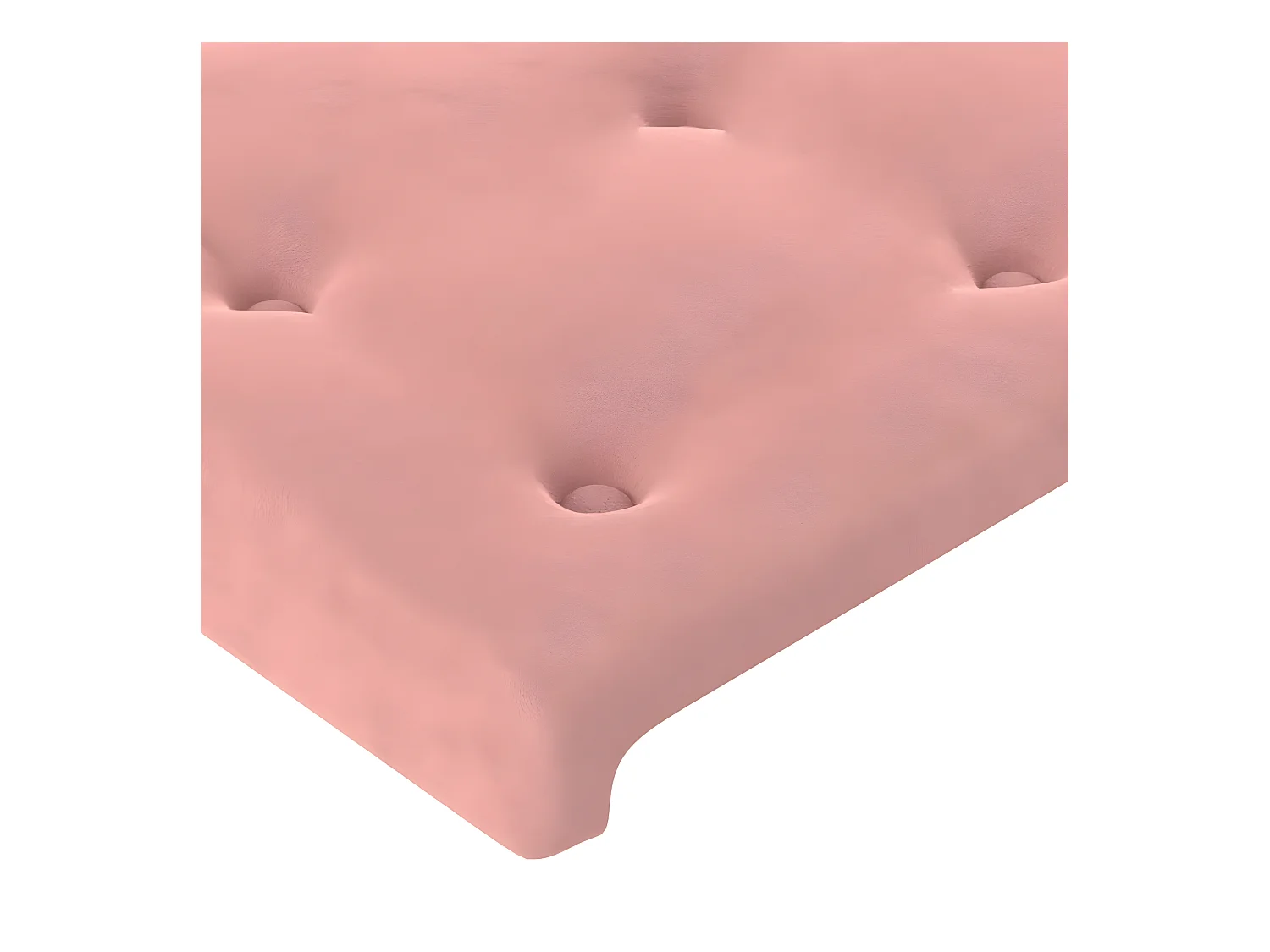 Cabeceira de cama c/ luzes LED veludo 180x5x118/128 cm rosa