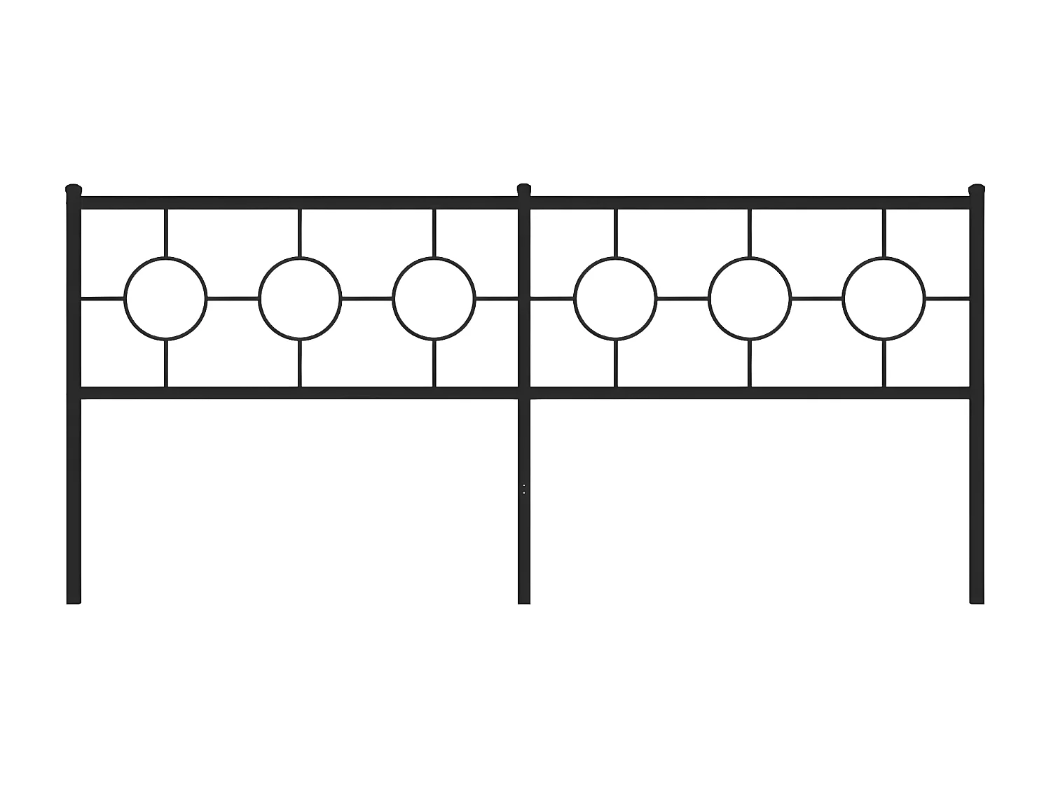 Tête de lit métal noir 193 cm