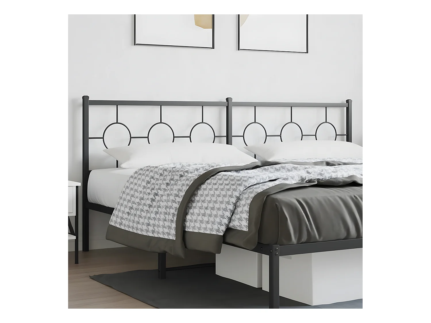 Cabeceira de cama 193 cm metal preto