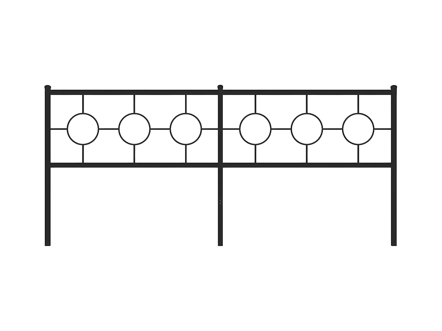 Cabeceira de cama 193 cm metal preto