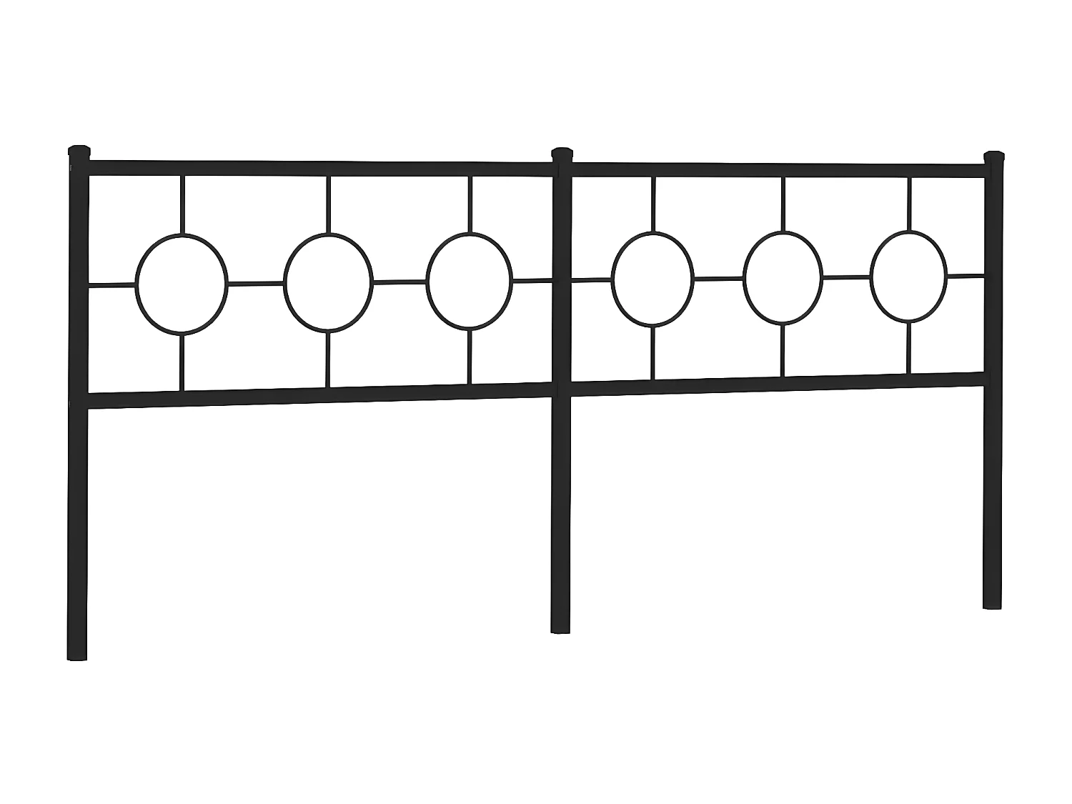 Tête de lit métal noir 193 cm
