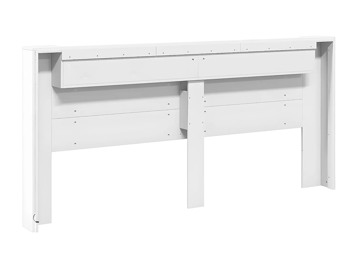 Armoire tête de lit avec LED blanc 220x16,5x103,5 cm