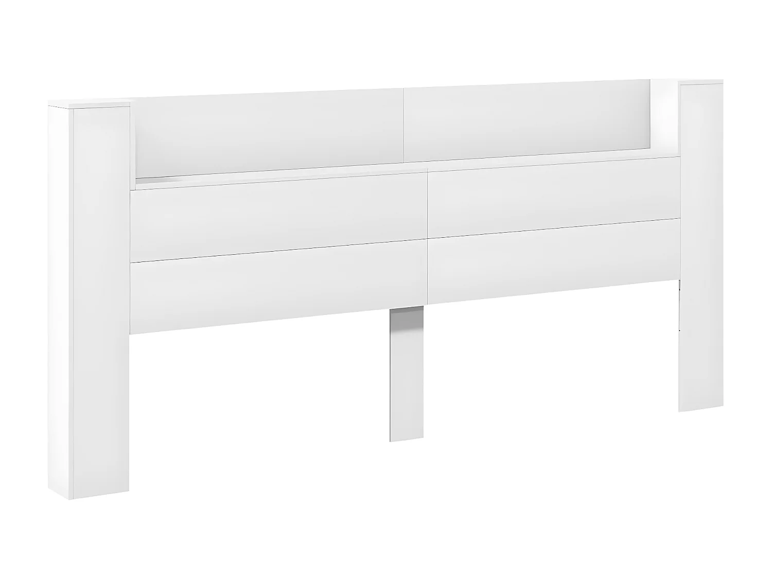 Armoire tête de lit avec LED blanc 220x16,5x103,5 cm