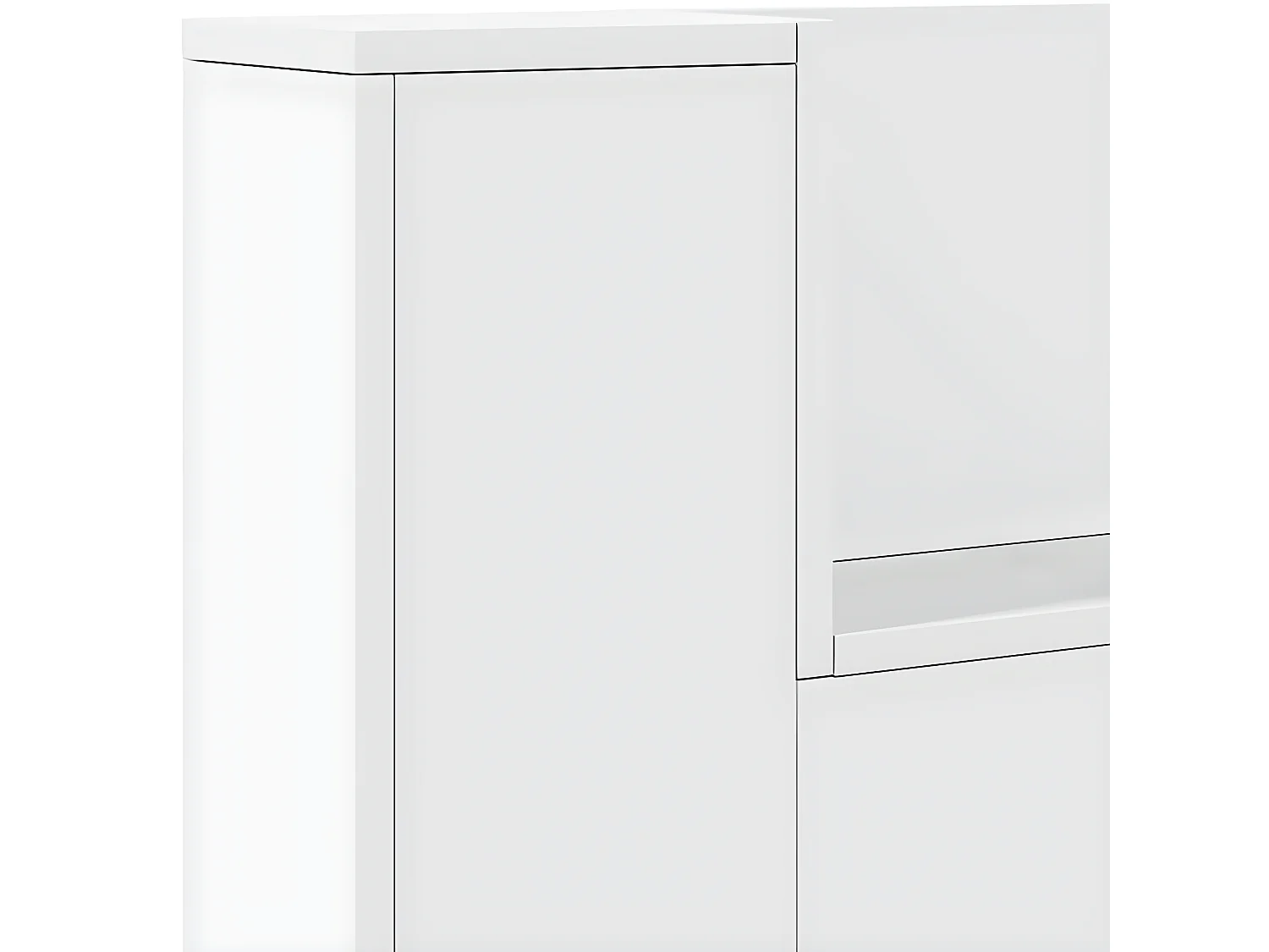 Armoire tête de lit avec LED blanc 220x16,5x103,5 cm