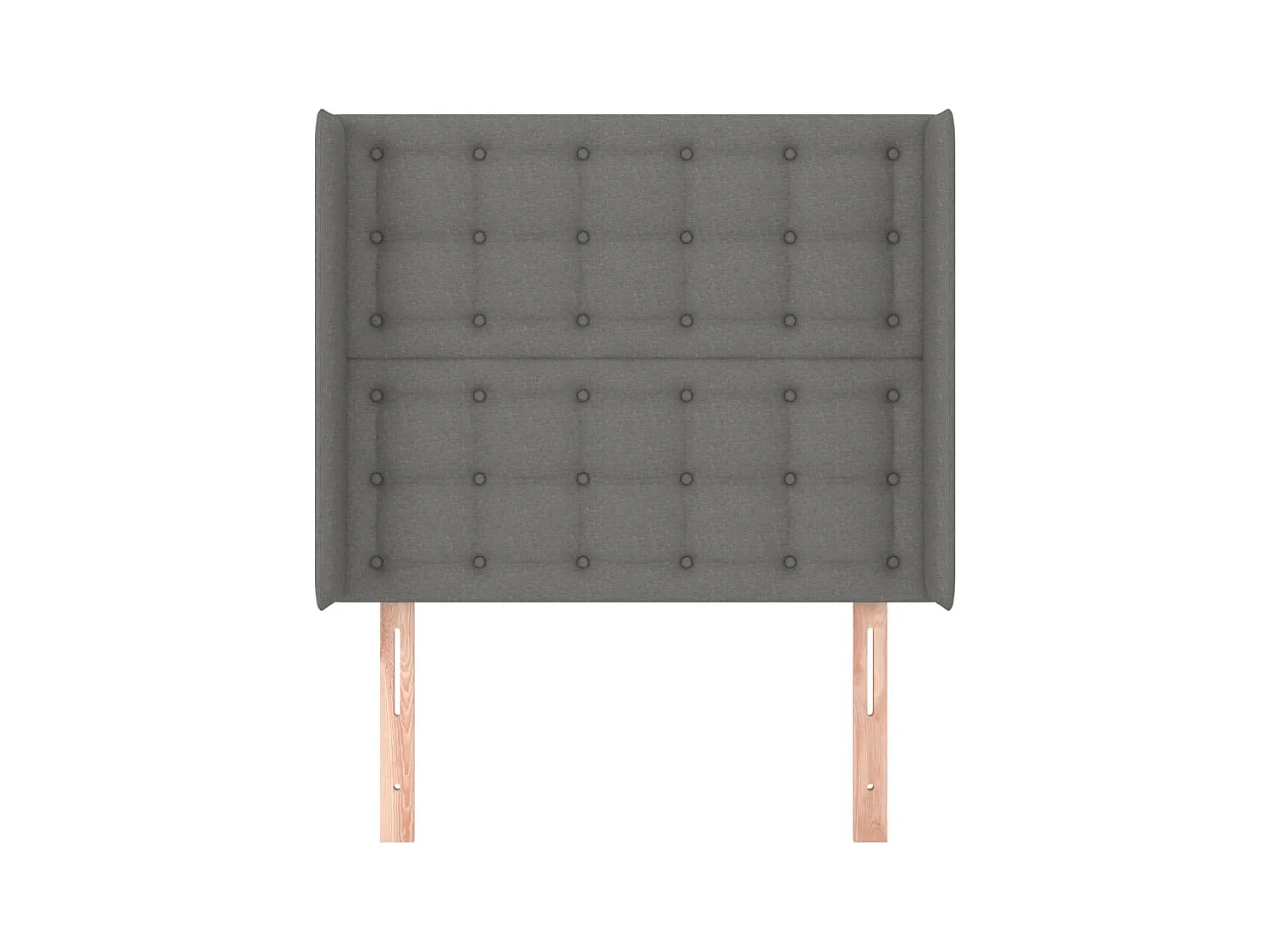 Tête de lit avec oreilles Gris foncé 93x16x118/128 cm Tissu
