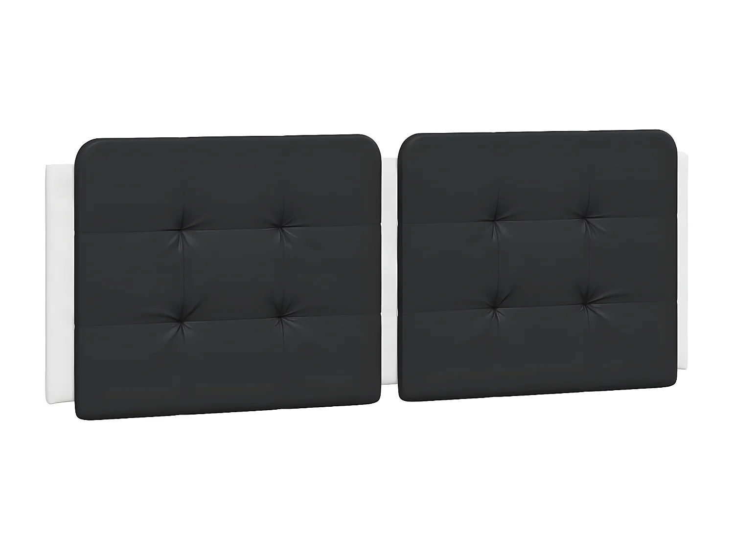 Coussin de tête de lit noir et blanc 120 cm similicuir