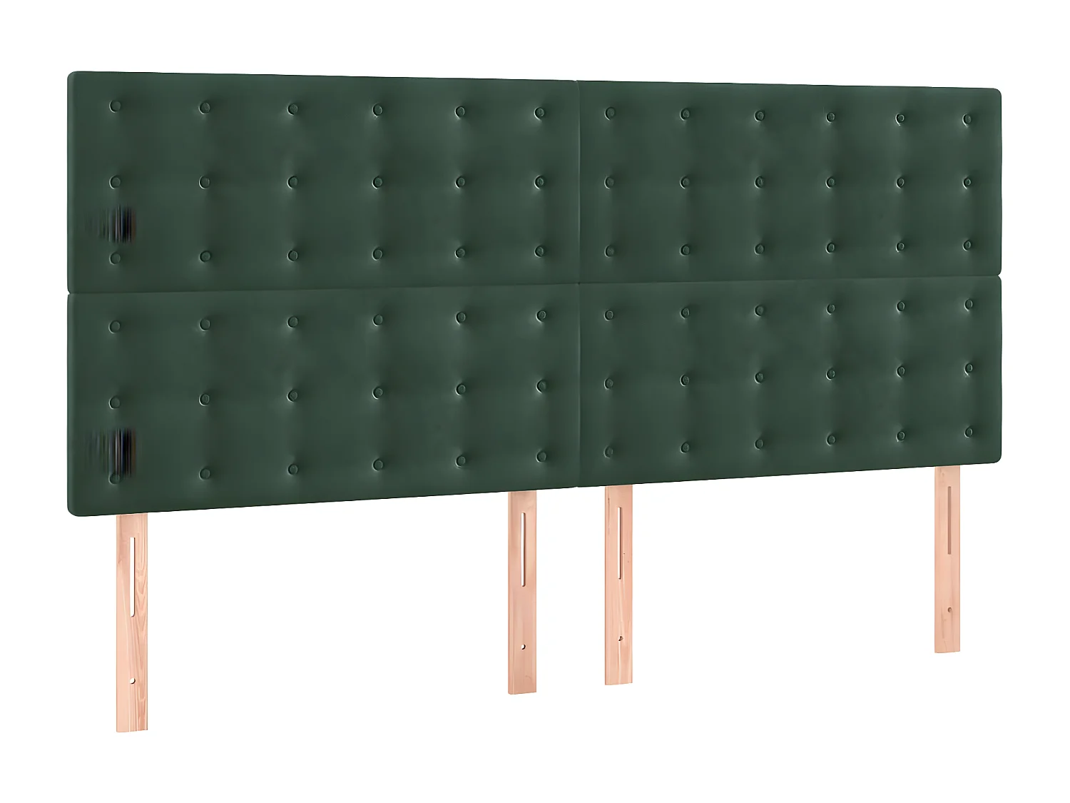 Têtes de lit 4 pièces Vert foncé 80x5x78/88 cm Velours