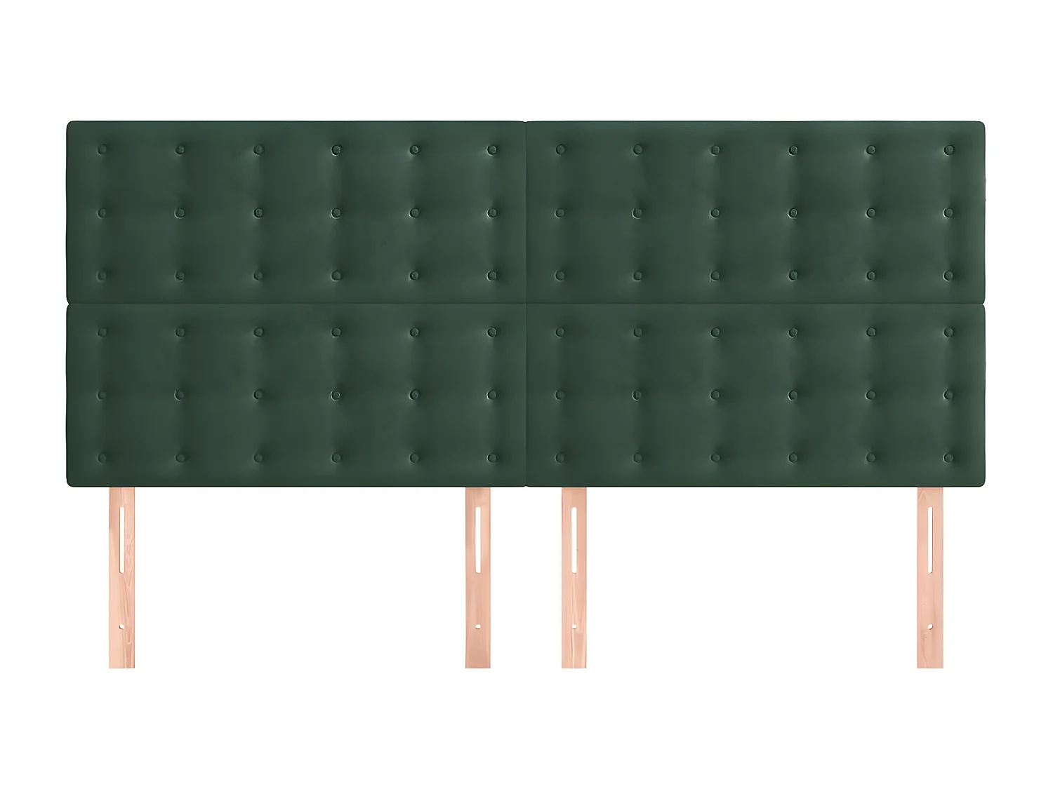 Têtes de lit 4 pièces Vert foncé 80x5x78/88 cm Velours