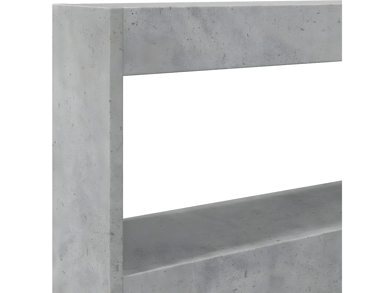 Armoire tête de lit avec LED gris béton 120x17x102 cm