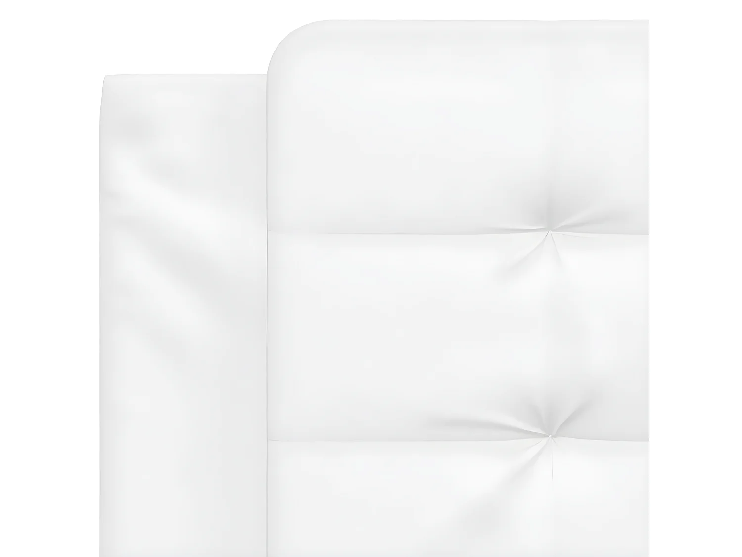 Coussin de tête de lit blanc 100 cm similicuir