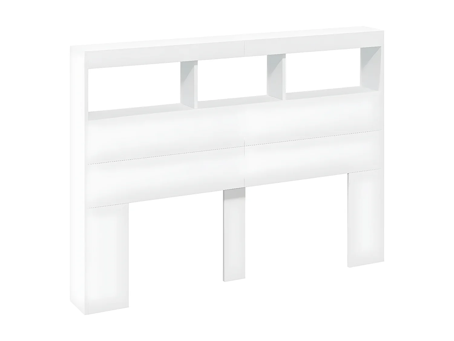 Armoire tête de lit avec LED blanc 140x17x102 cm