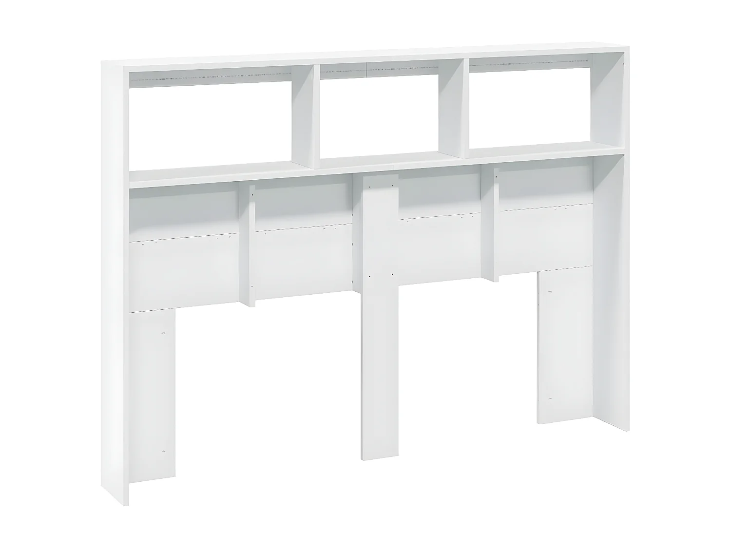 Armoire tête de lit avec LED blanc 140x17x102 cm