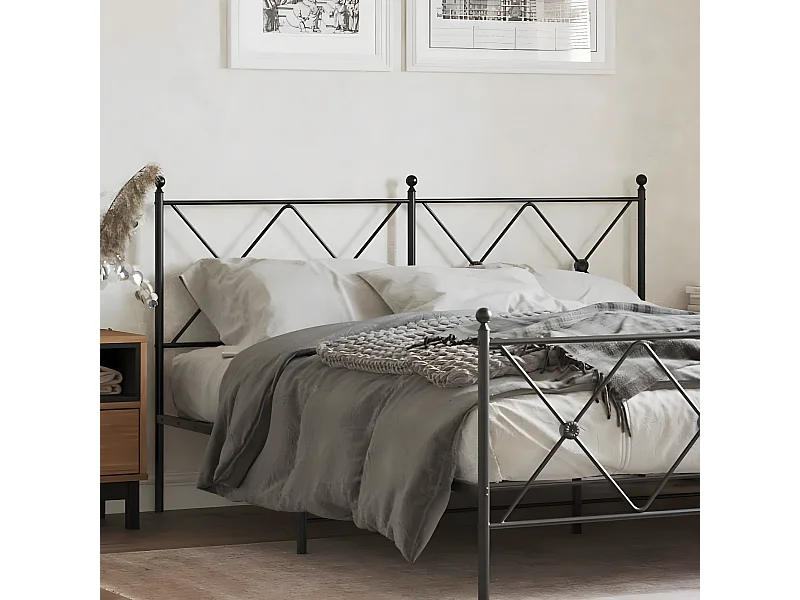 Tête de lit métal noir 150 cm