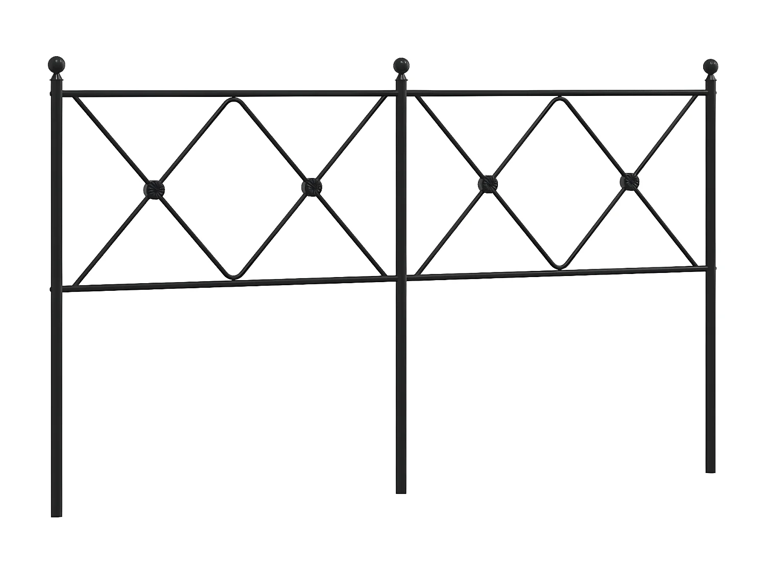 Tête de lit métal noir 150 cm