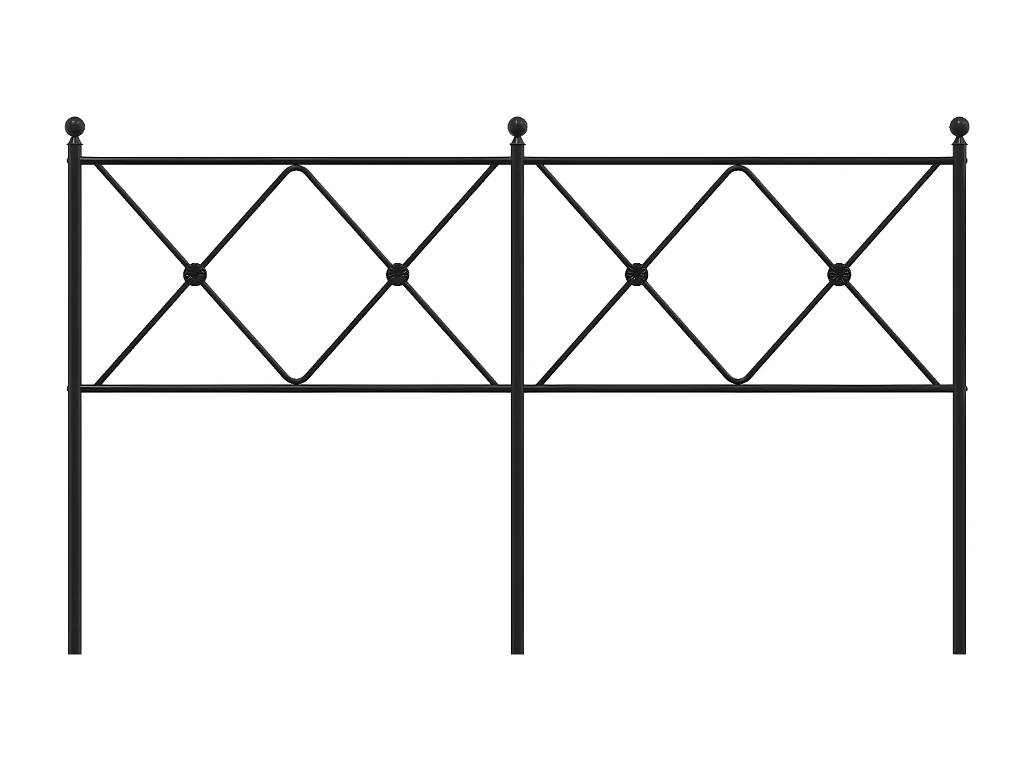 Tête de lit métal noir 150 cm
