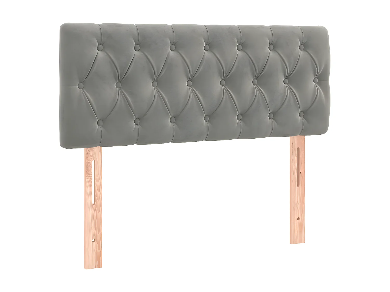 Tête de lit Gris clair 100x7x78/88 cm Velours