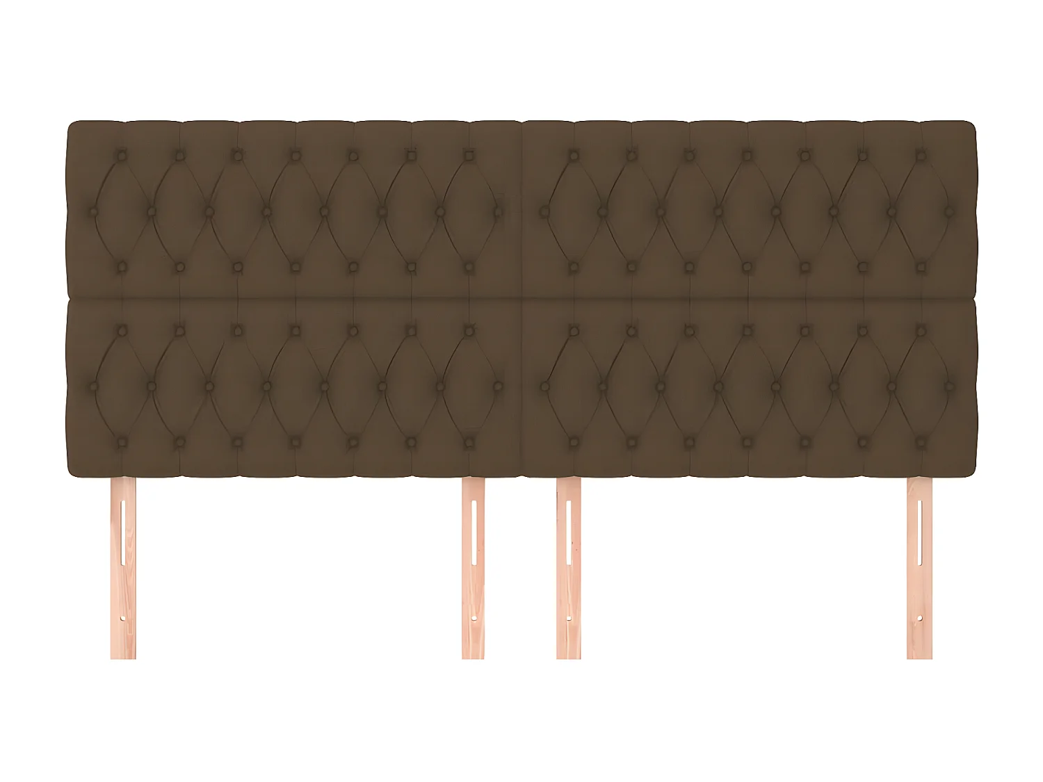 Têtes de lit 4 pièces Marron Foncé 100x7x78/88 cm Tissu