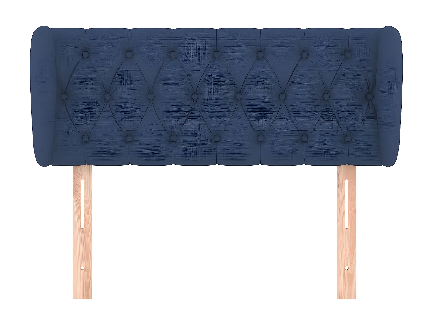 Tête de lit avec oreilles Bleu 93x23x78/88 cm Tissu