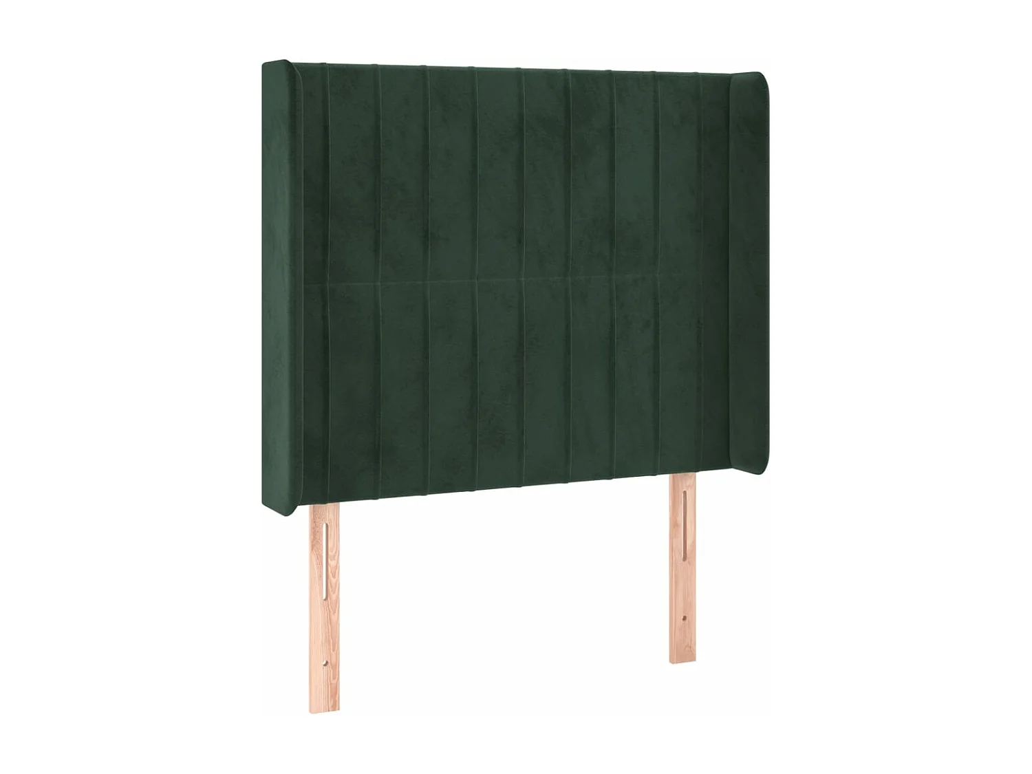 Cabecero con orejas de terciopelo verde oscuro 103x16x118/128cm