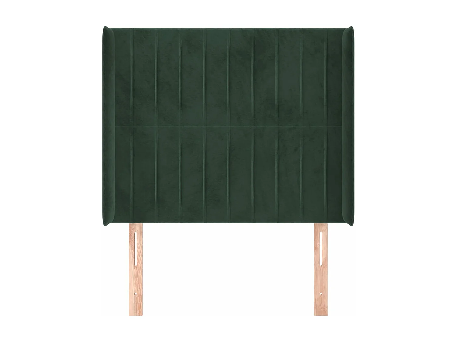 Cabecero con orejas de terciopelo verde oscuro 103x16x118/128cm