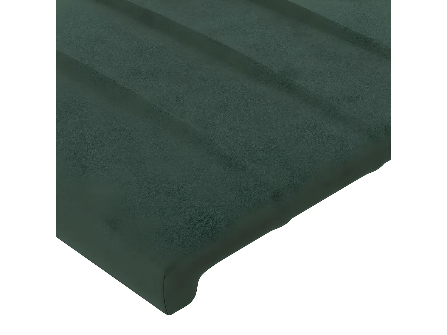 Cabecero con orejas de terciopelo verde oscuro 103x16x118/128cm