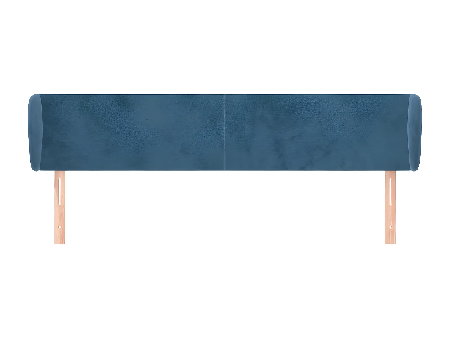 Hoofdbord met randen 163x23x78/88 cm fluweel donkerblauw