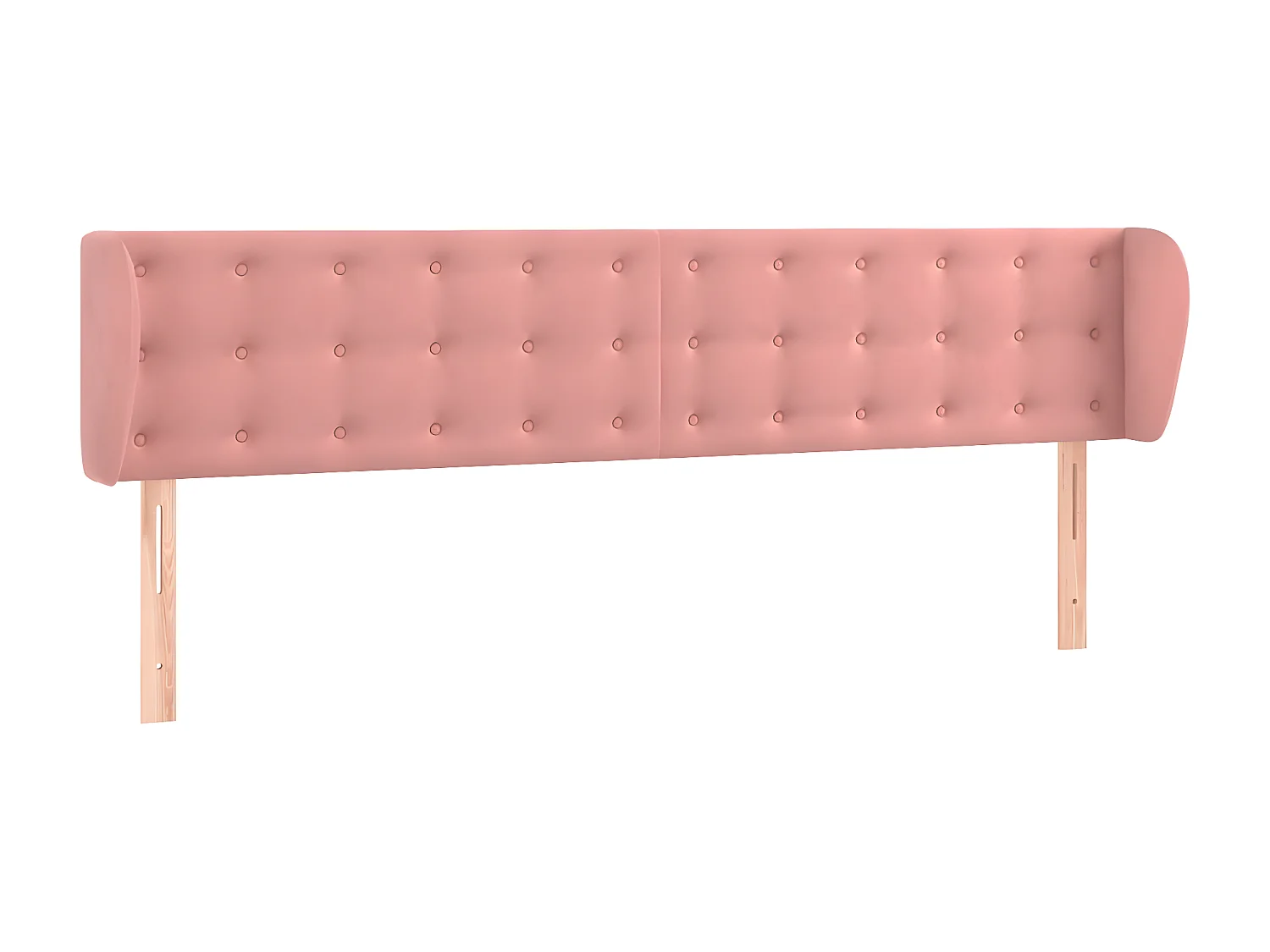 Tête de lit avec oreilles Rose 163x23x78/88 cm Velours