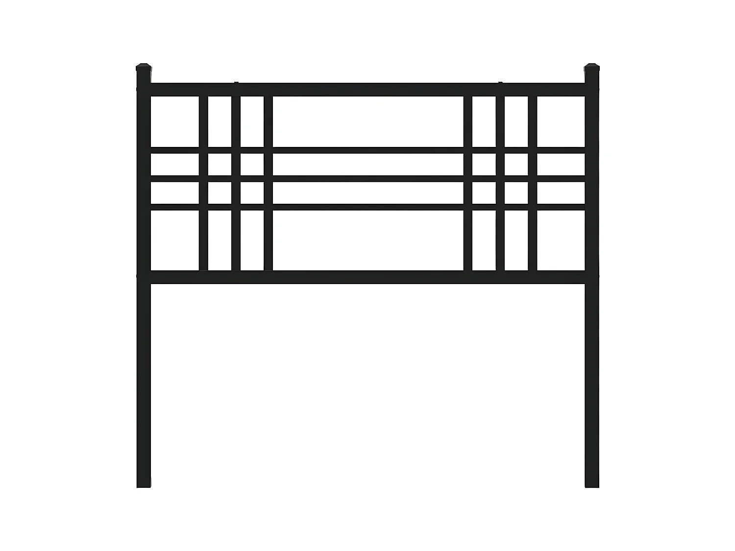 Tête de lit métal noir 100 cm
