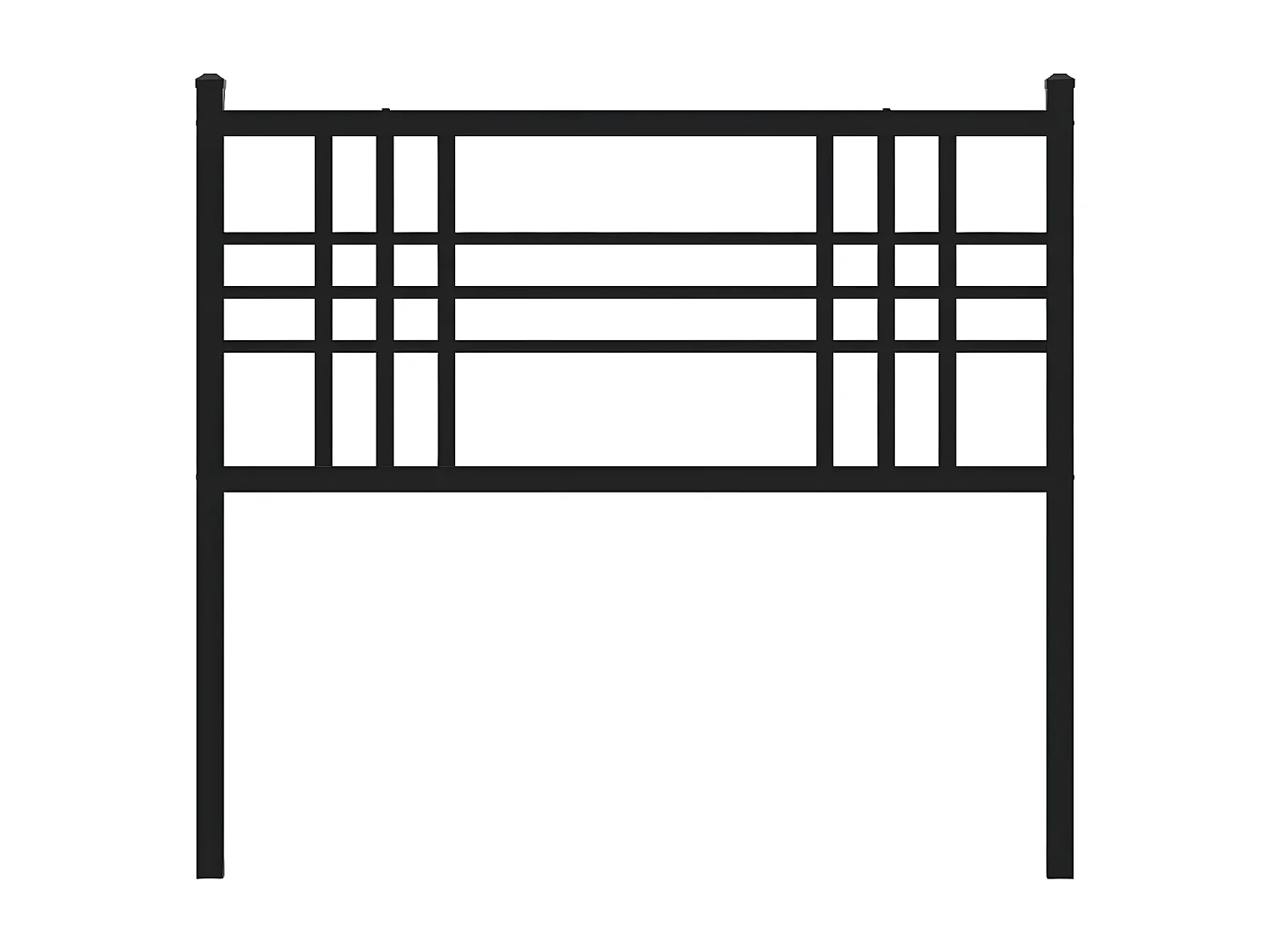 Cabecero de metal negro 100 cm