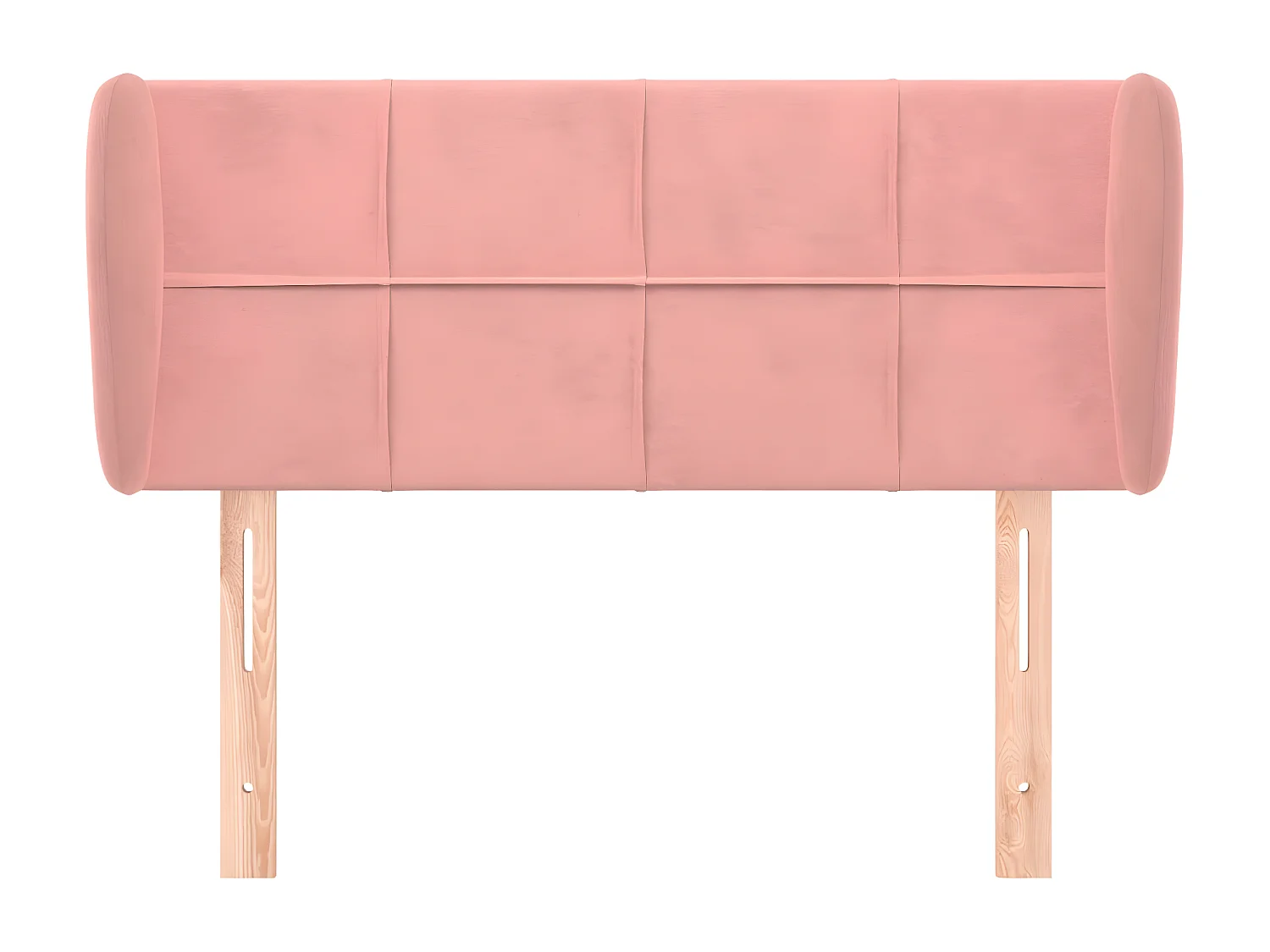 Tête de lit avec oreilles Rose 93x23x78/88 cm Velours