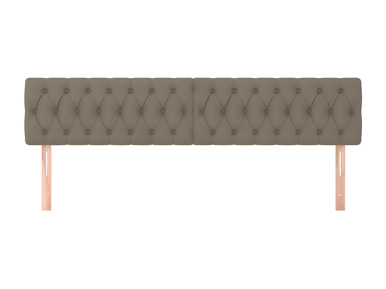 Cabeceira cama 2 peças tecido 90x7x78/88 cm cinzento-acastanhado