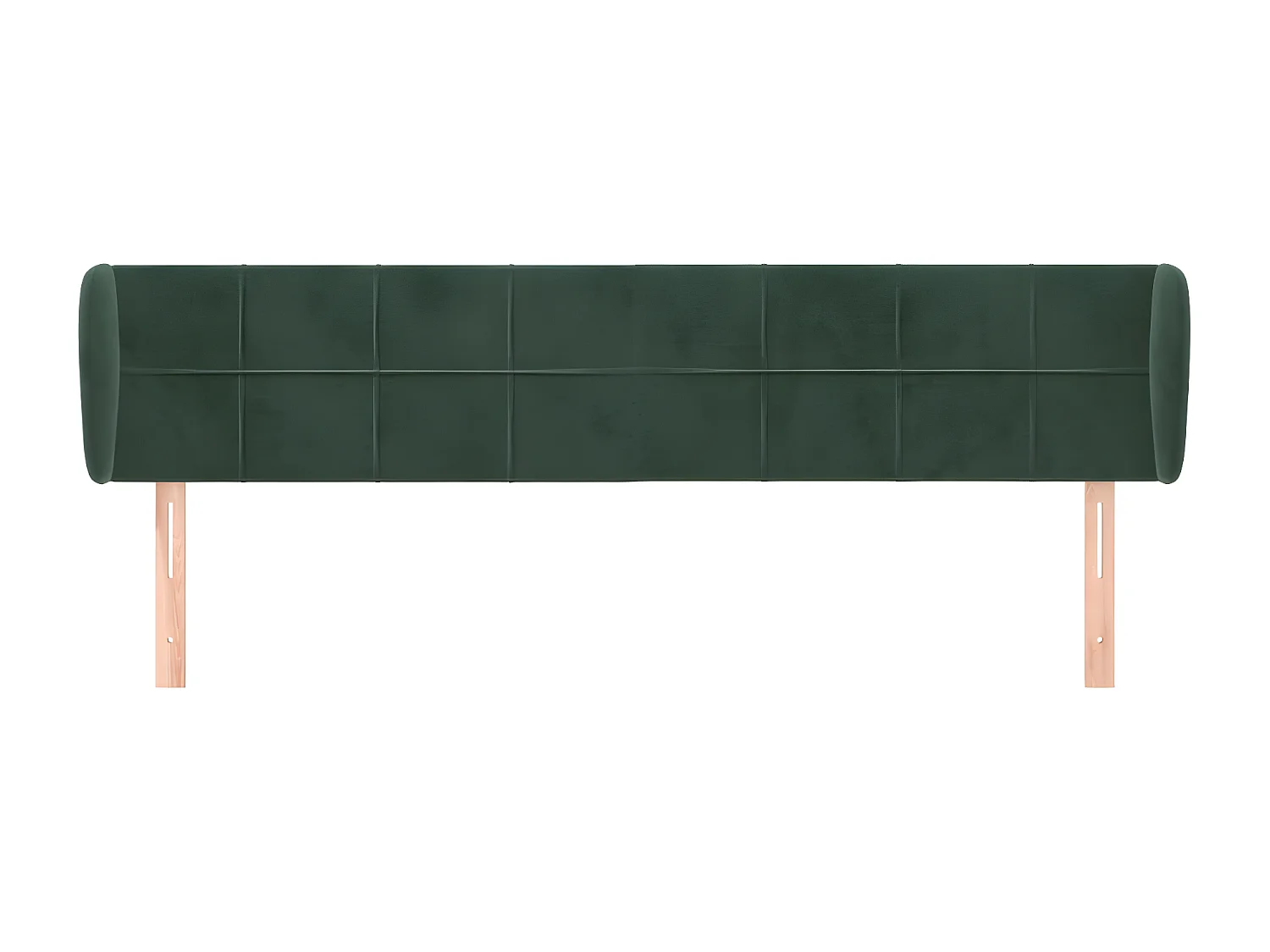 Tête de lit avec oreilles Vert foncé 203x23x78/88 cm Velours