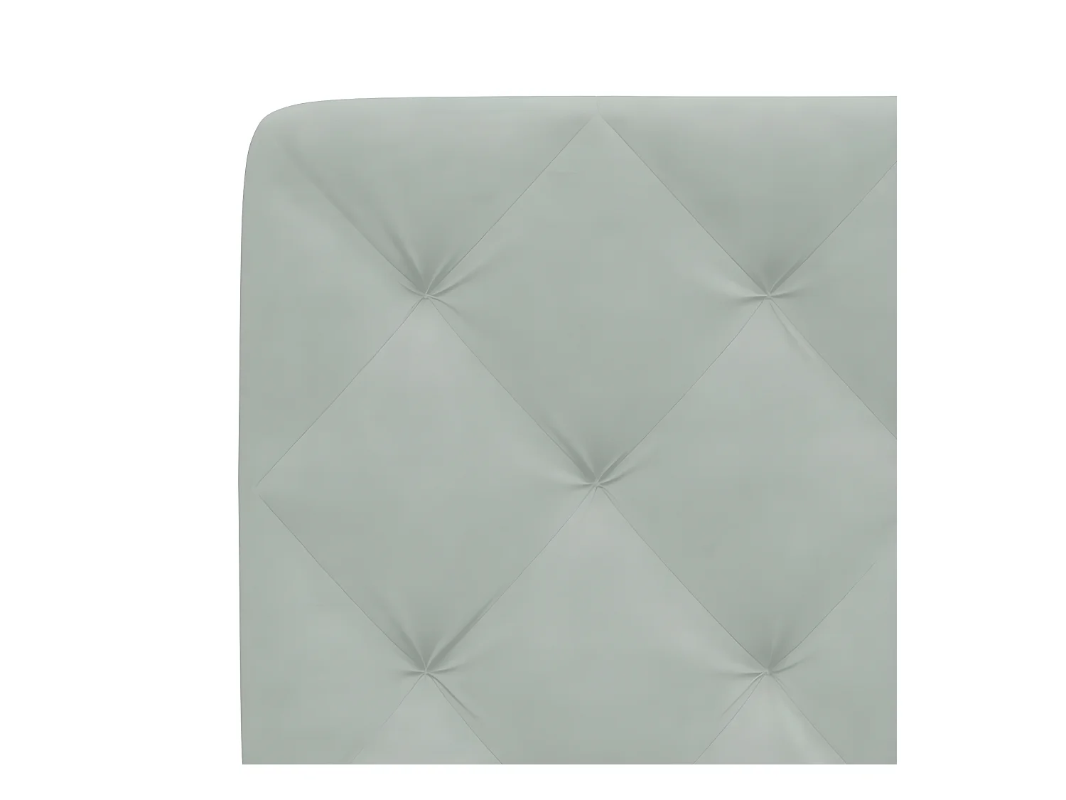 Coussin de tête de lit gris clair 120 cm velours