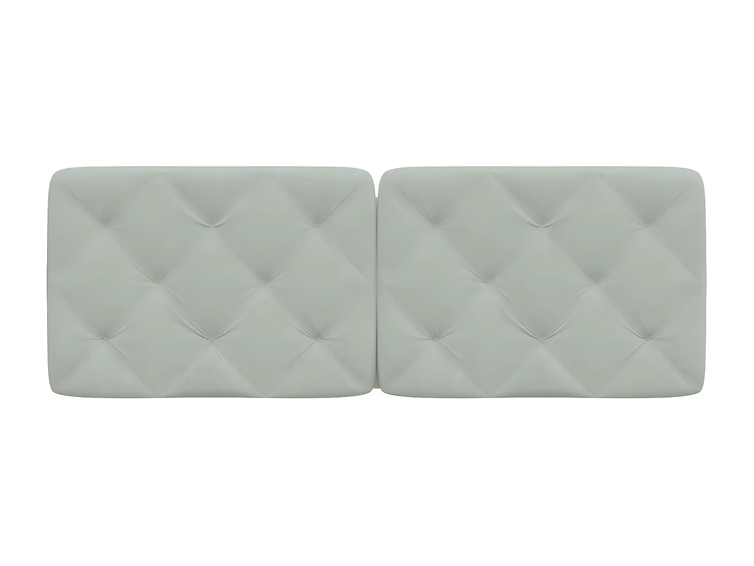 Coussin de tête de lit gris clair 120 cm velours