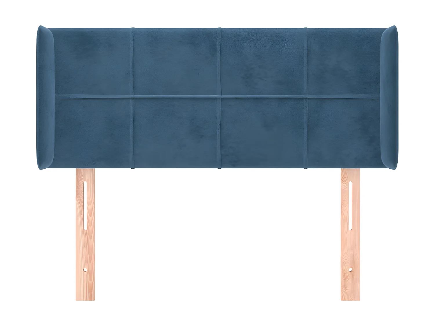 Tête de lit avec oreilles Bleu foncé 103x16x78/88 cm Velours