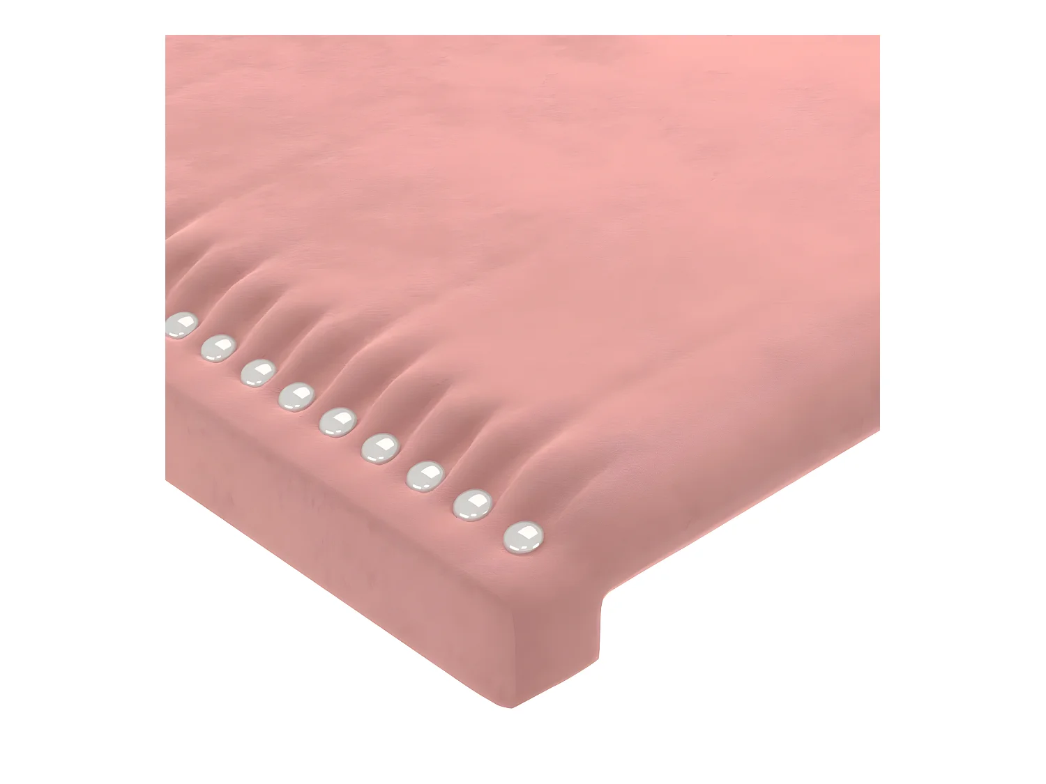 Cabecero de terciopelo rosa 103x23x78/88 cm