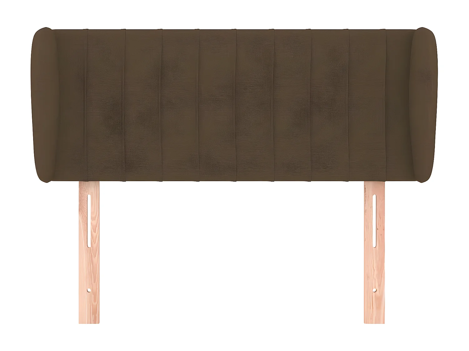 Tête de lit avec oreilles Marron Foncé 83x23x78/88 cm Tissu