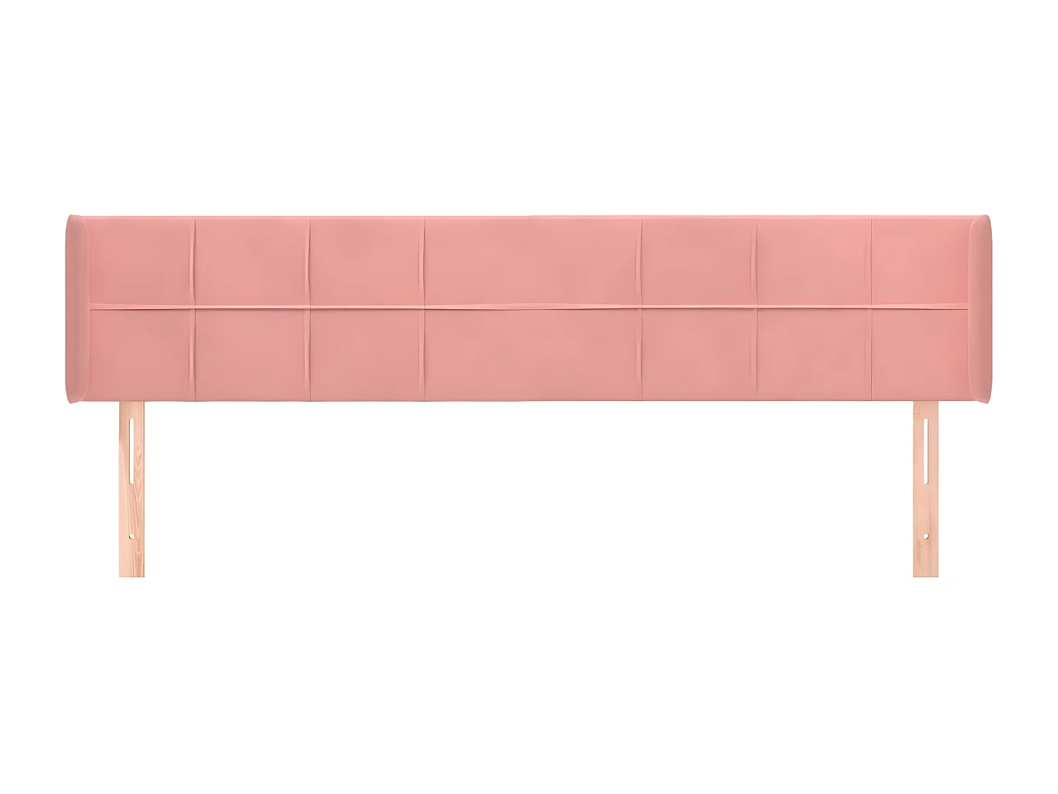 Tête de lit avec oreilles Rose 163x16x78/88 cm Velours