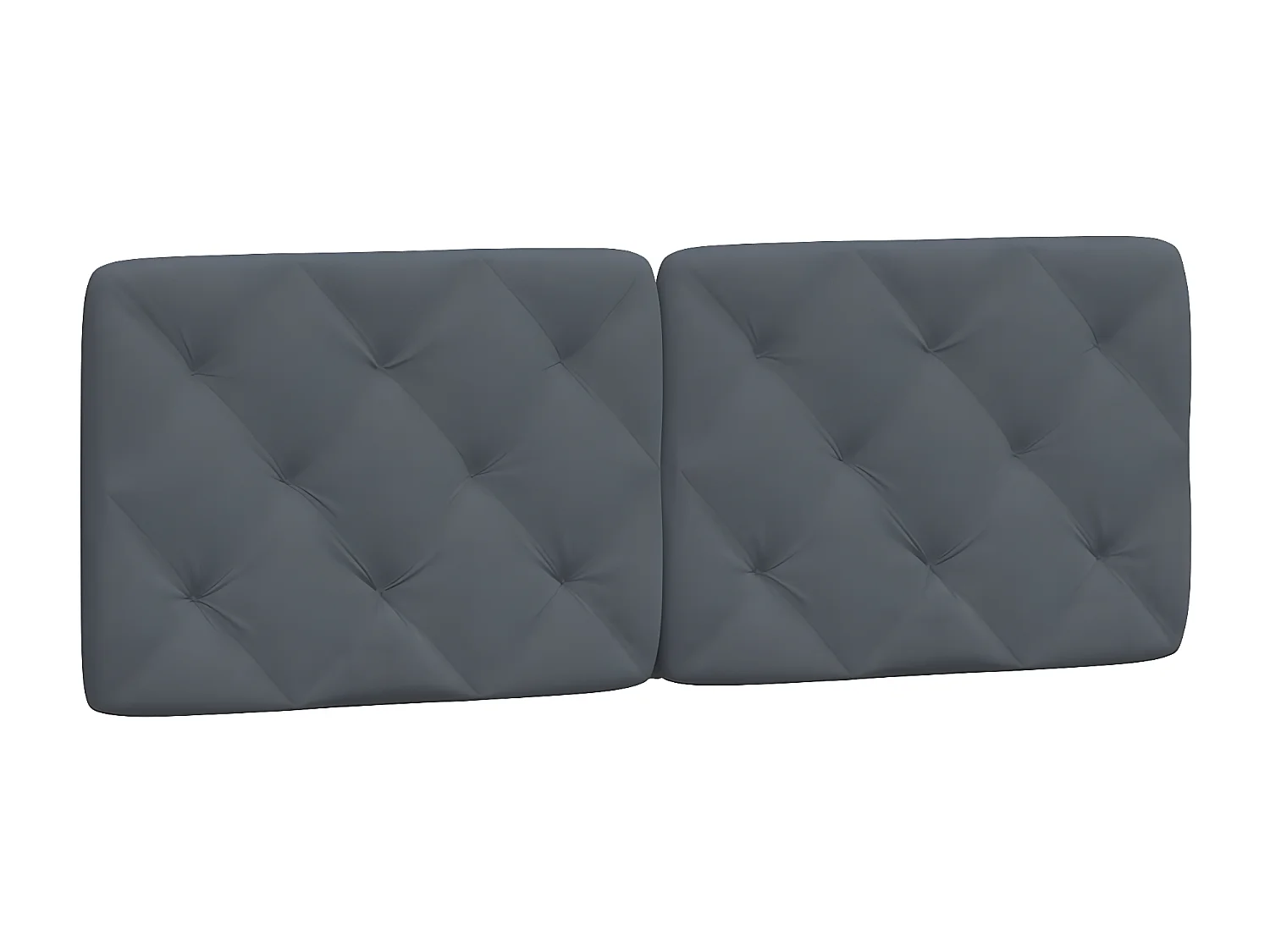 Coussin de tête de lit gris foncé 120 cm velours