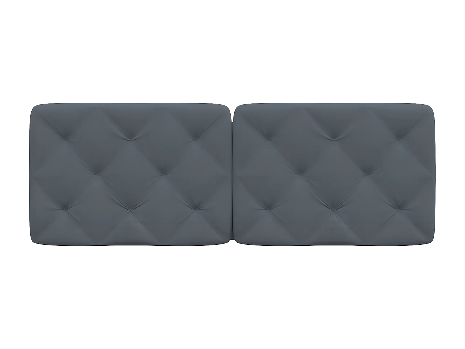 Coussin de tête de lit gris foncé 120 cm velours