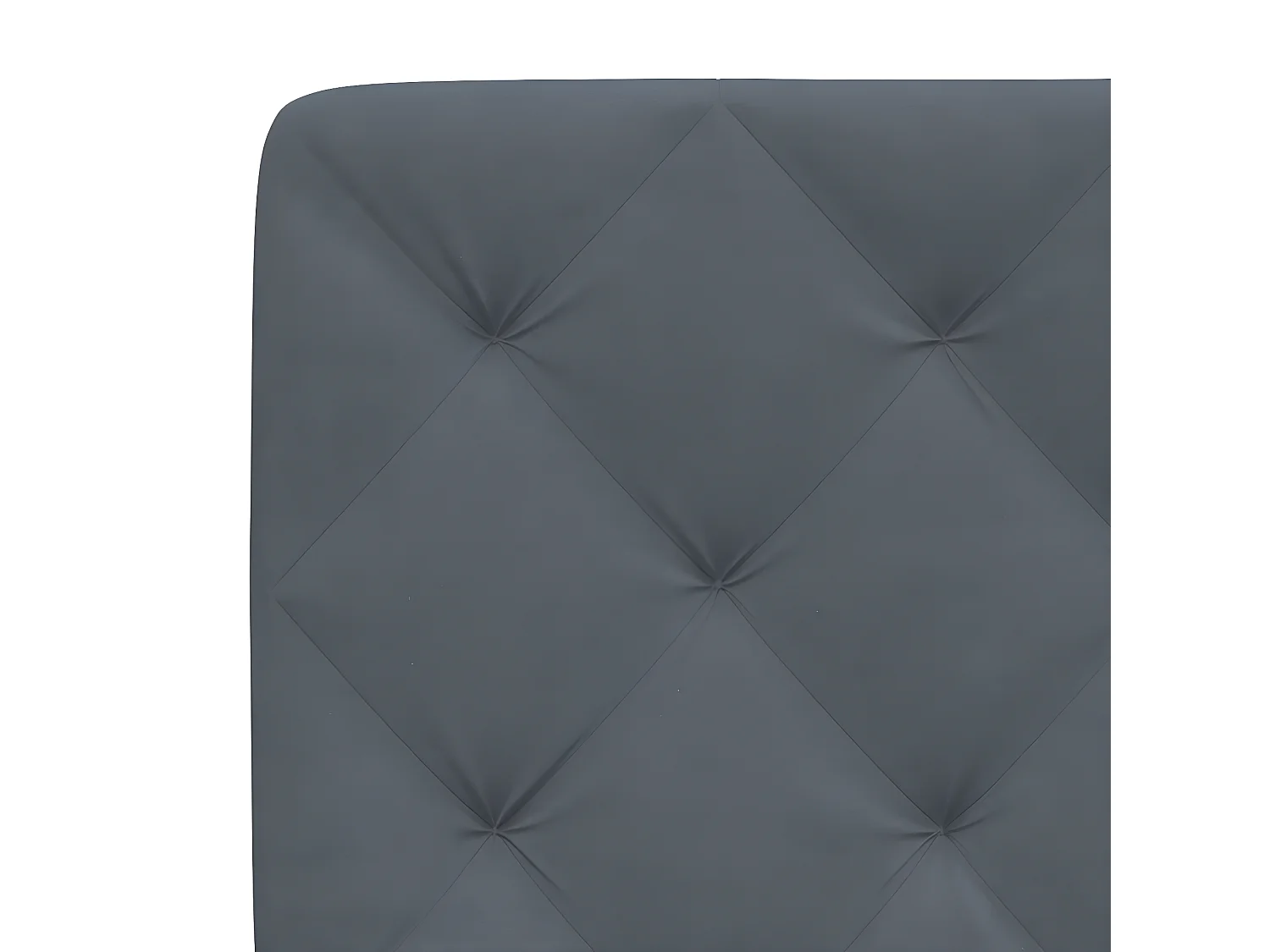 Coussin de tête de lit gris foncé 120 cm velours